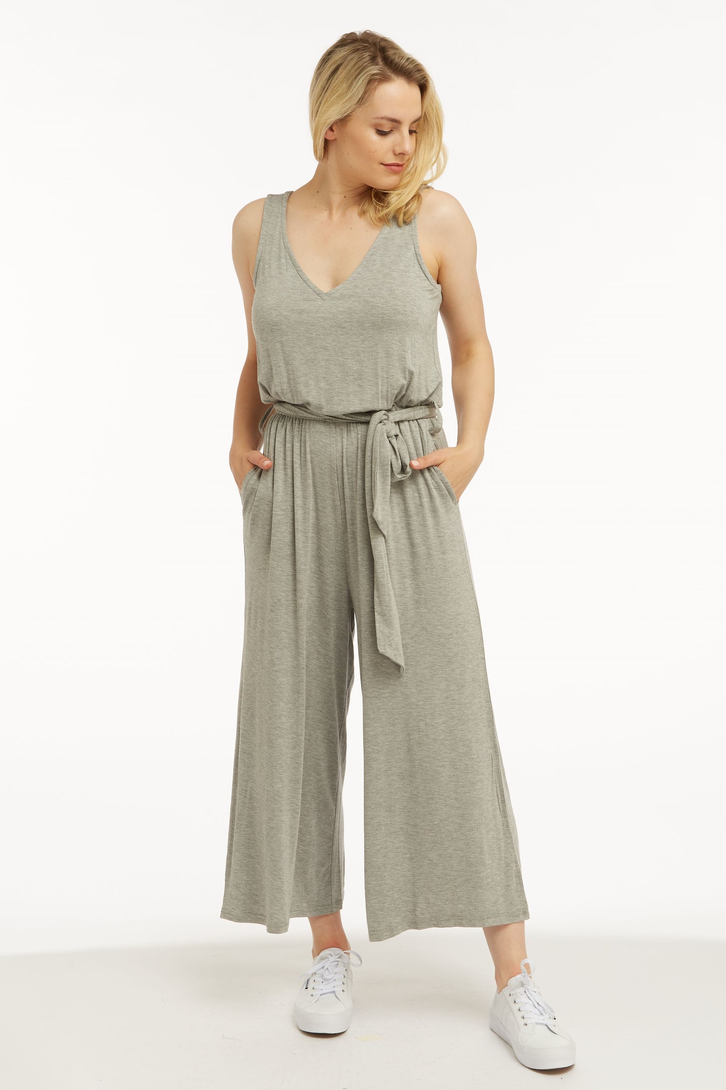 “Off To The Shops” Jumpsuit - Grey Marle Jumpsuits & Rompers Berkanan Official