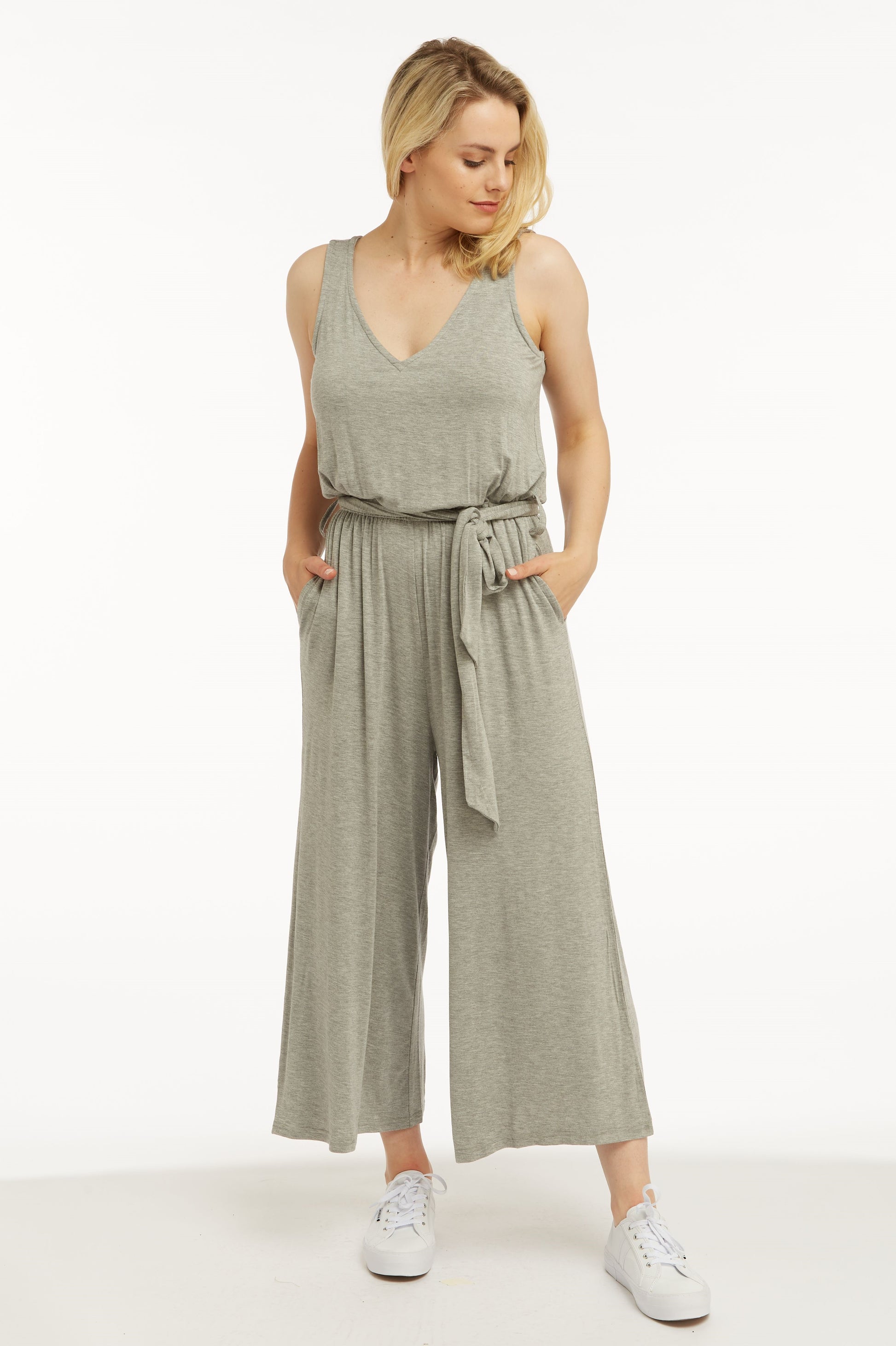 “Off To The Shops” Jumpsuit - Grey Marle Jumpsuits & Rompers Berkanan Official