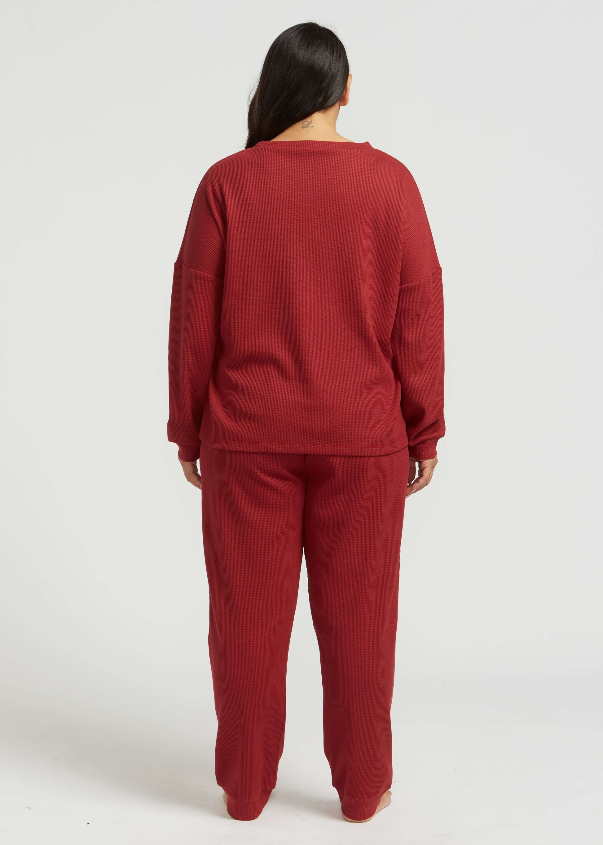'Waffles At Midnight' Pyjama Set - Wine Sleepwear & Loungewear Berkanan Official 