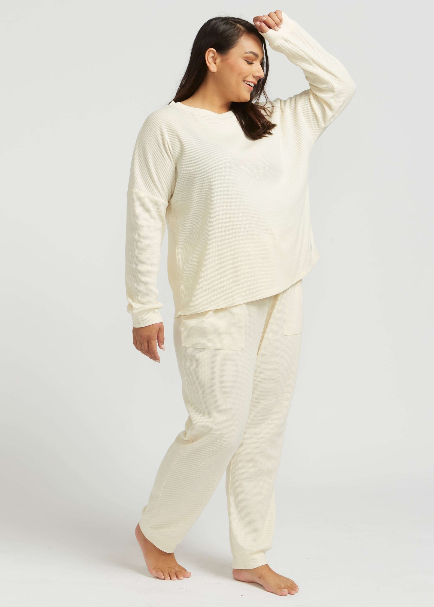 'Waffles At Midnight' Pyjama Set - Winter White Sleepwear & Loungewear Berkanan Official 