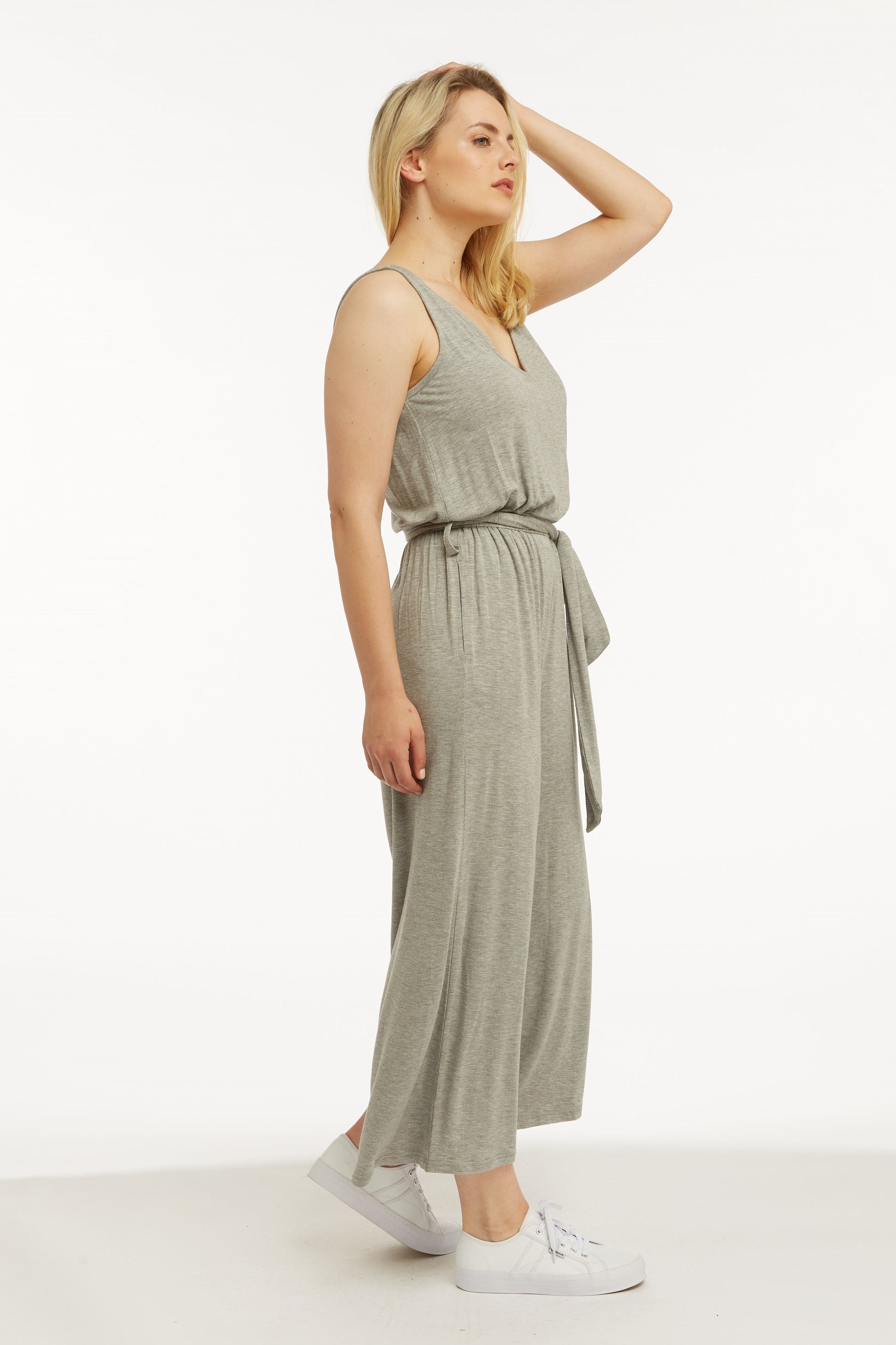 “Off To The Shops” Jumpsuit - Grey Marle Jumpsuits & Rompers Berkanan Official 