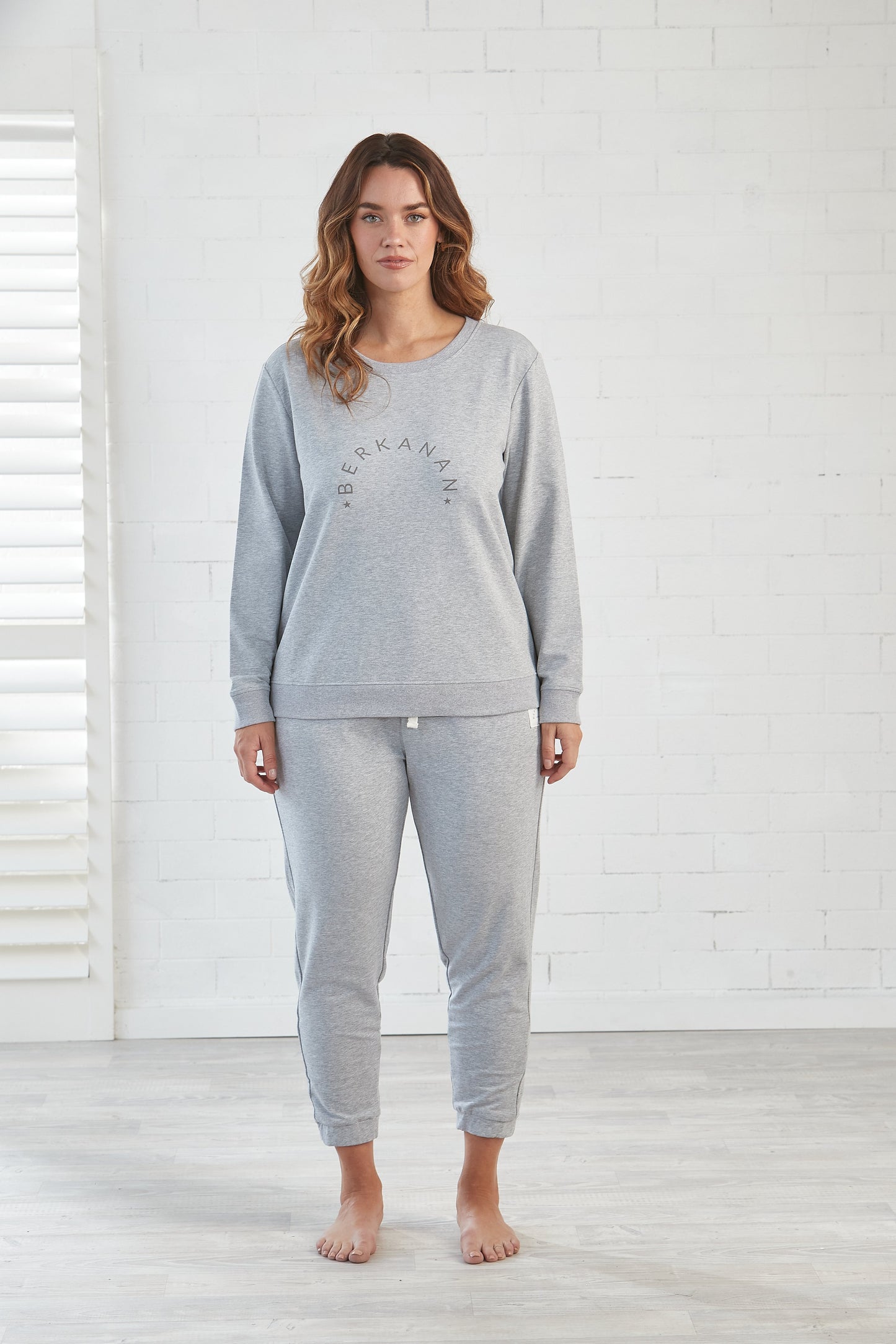 "Rainy Day" Drop Shoulder Sweatshirt - Grey Marle Loungewear Berkanan Official 
