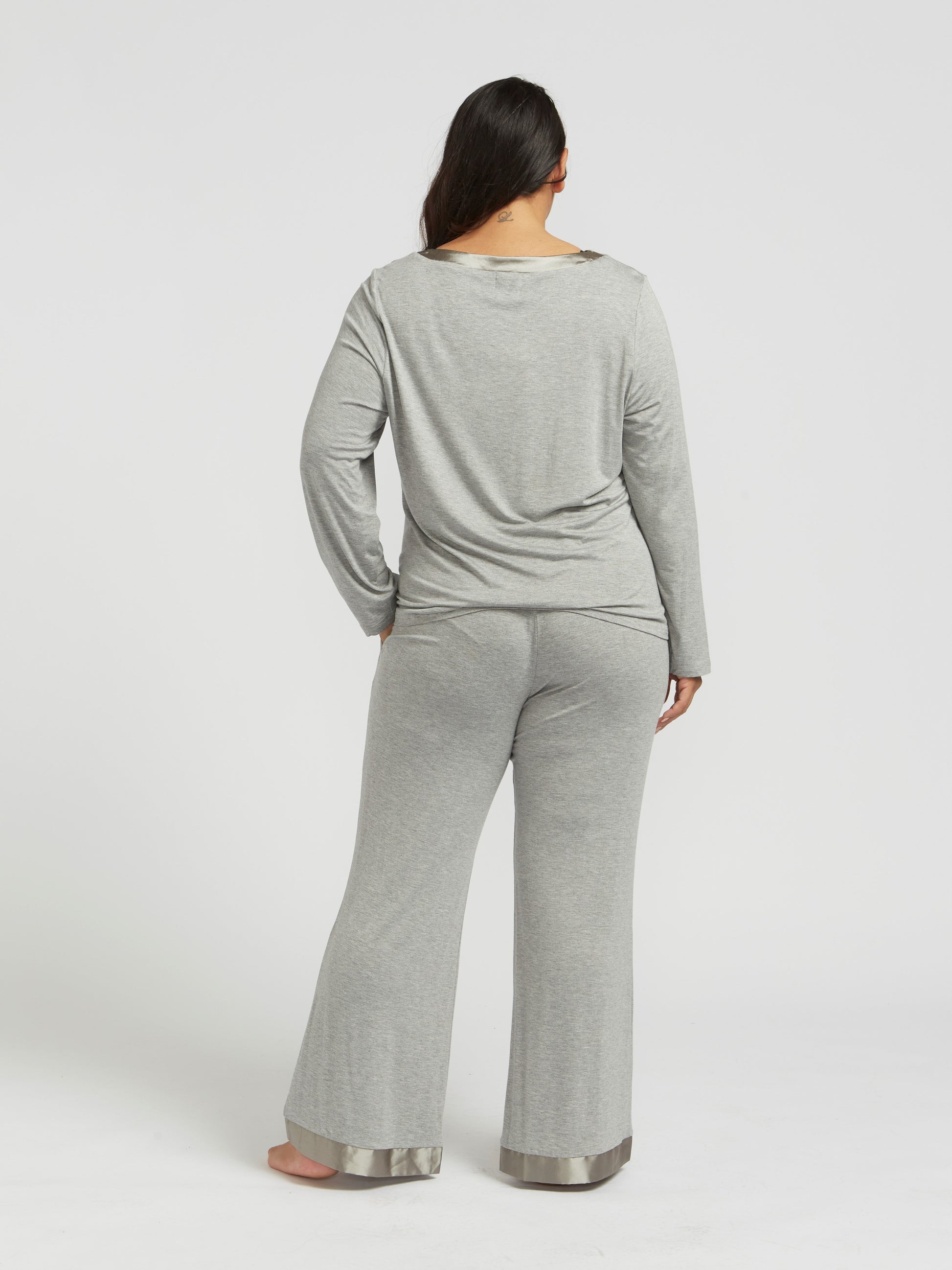 “Pyjama Party” Jersey Pyjama Set - Grey Marle Sleepwear & Loungewear Berkanan Official 