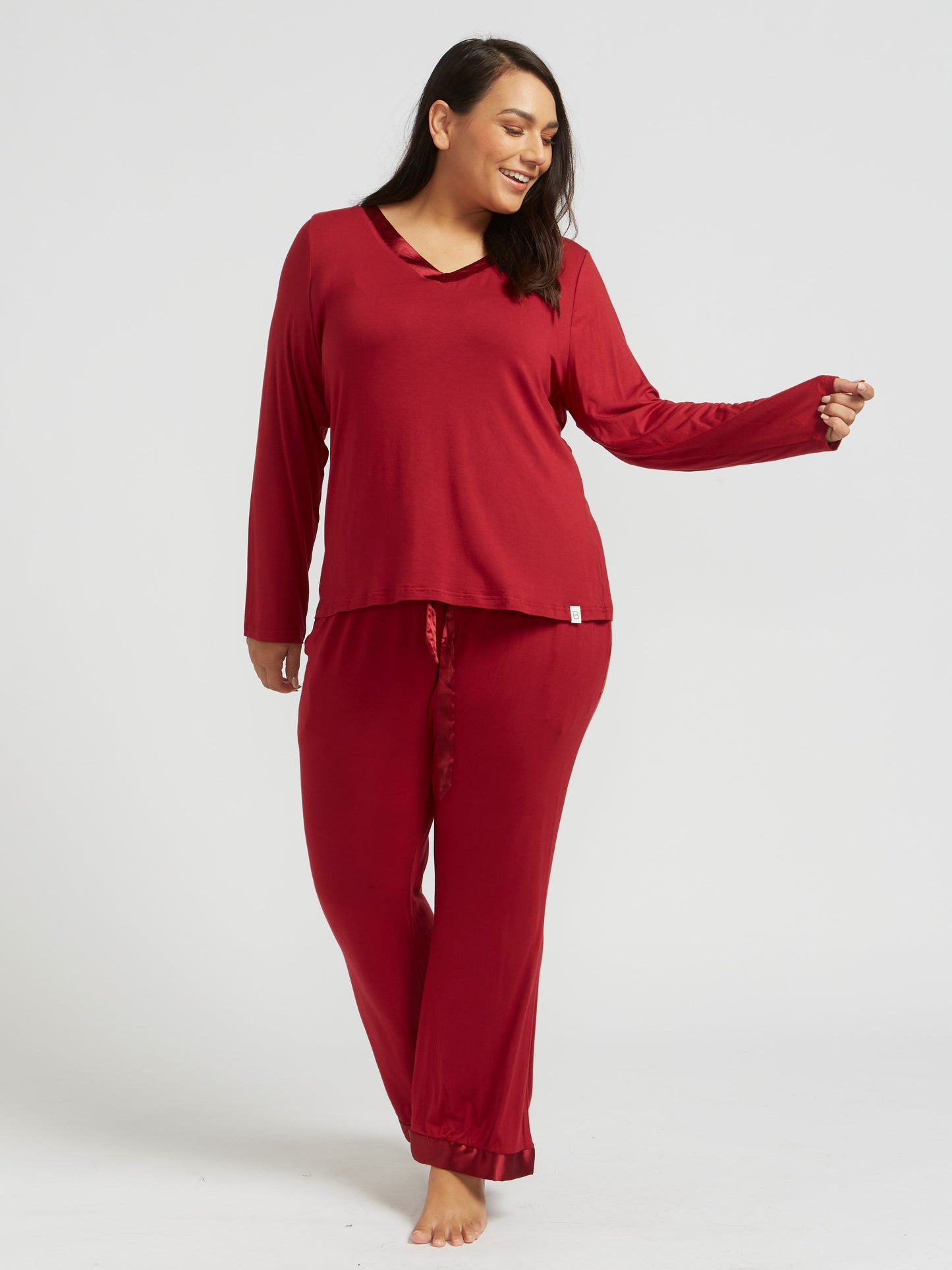 “Pyjama Party” Jersey Pyjama Set - Wine Sleepwear & Loungewear Berkanan Official 